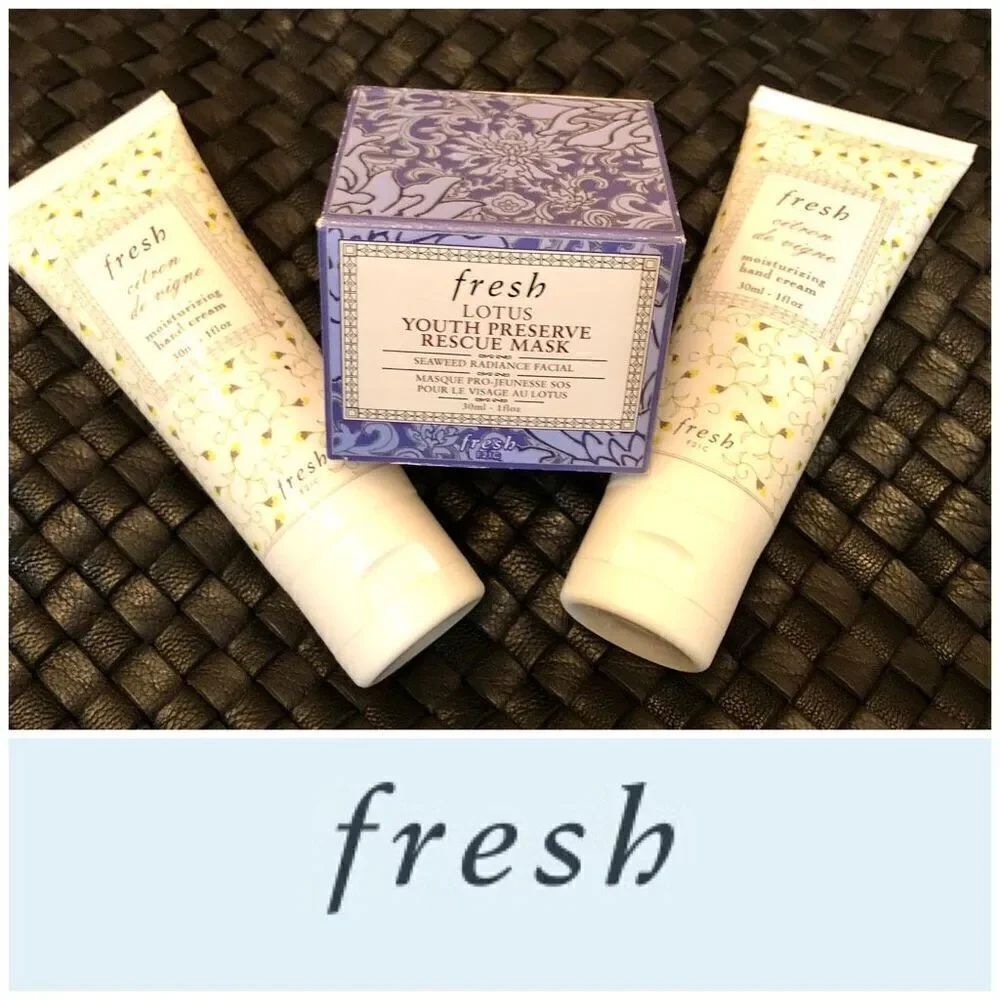 FRESH -NWT Bundle 2 Citron deVigne Hand Cream & Lotus Youth Preserve Rescue Mask